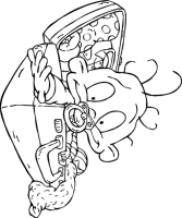 A coloring page of the rugrats